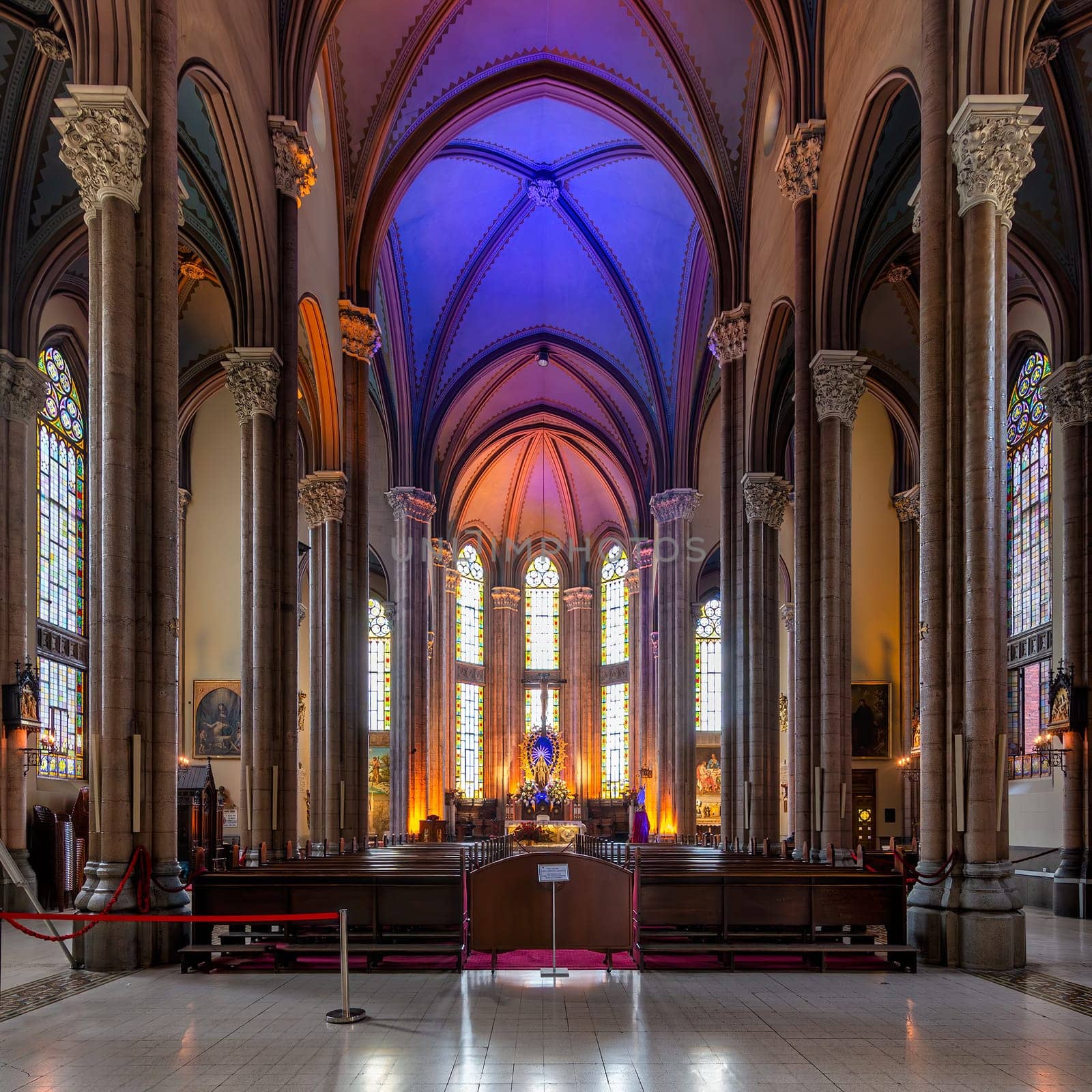 Interior of St. Anthony of Padua Church, the largest Roman Catholic Church in Istanbul, located in Istiklal Street, Istanbul, Turkey