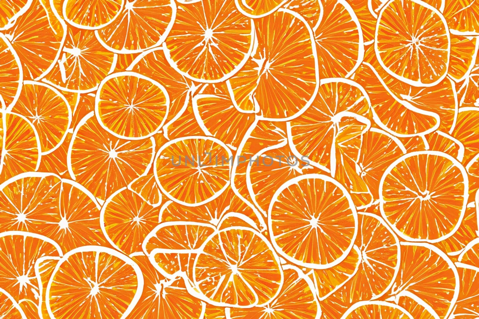 textured illustration with fresh orange fruits