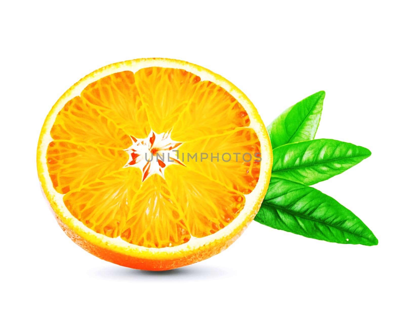 Illustration of an orange fruit isolated on a white background
