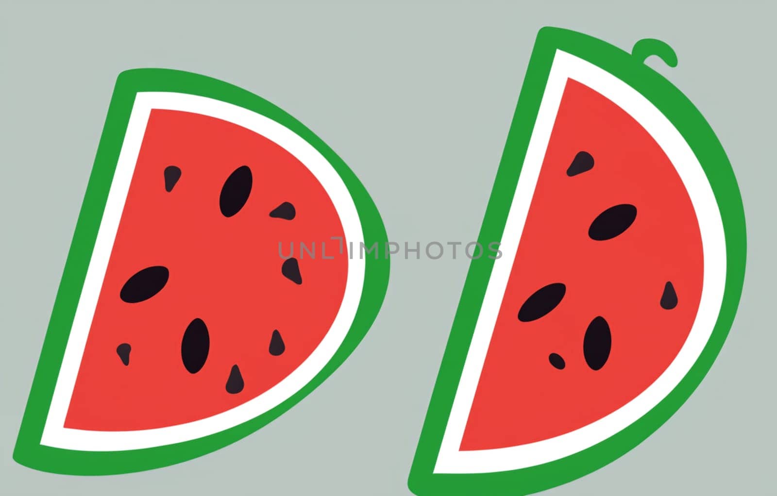 textured illustration with fresh pieces of watermelon