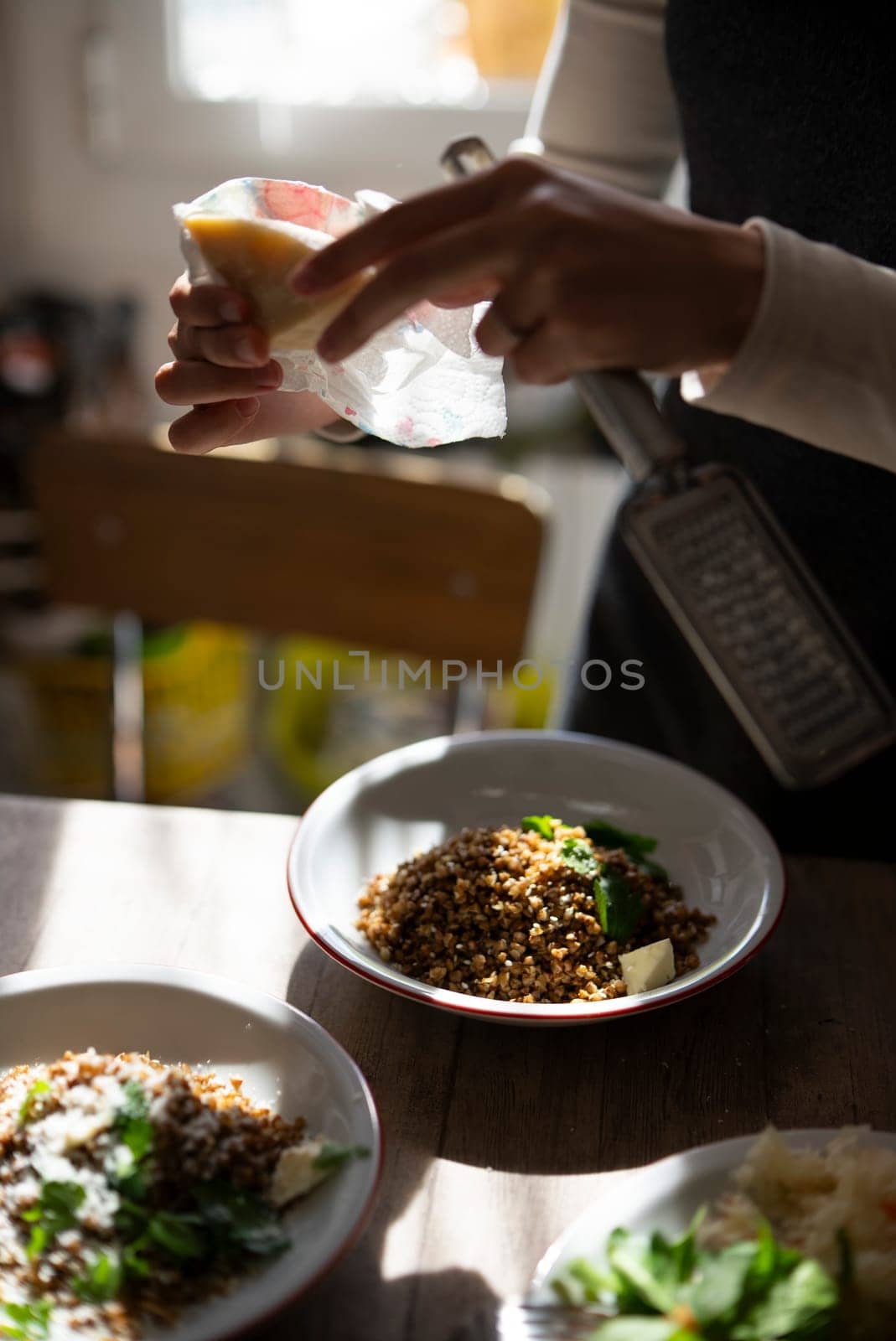 An inviting scene of meal preparation showcasing an array of healthy ingredients and a cozy kitchen atmosphere