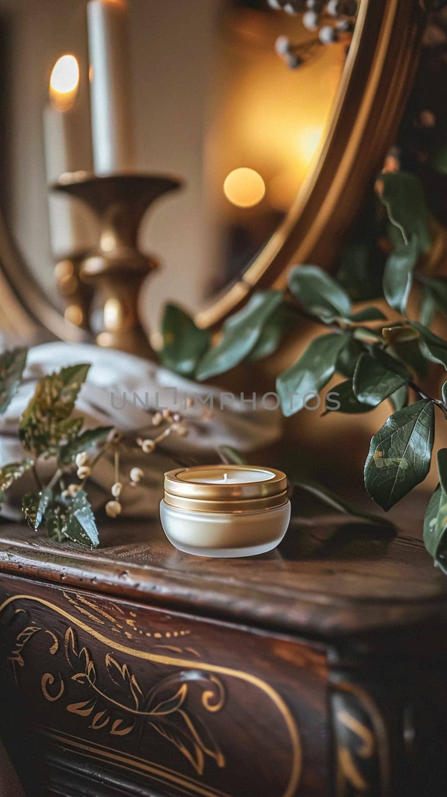 Cosmetic cream in a glass jar. Skin care concept. Background for beauty products