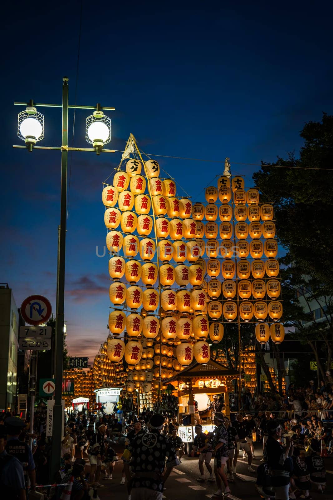 Akita kanto festival, august 2024, in Japan. High quality photo