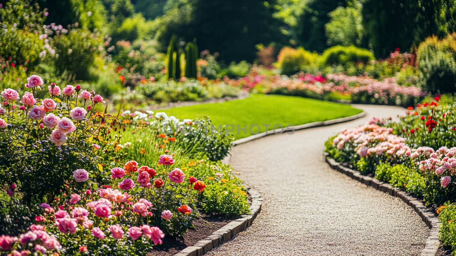 English rose garden, elegant floral archways, and serene countryside landscapes. Timeless charm, pastel hues, and romantic beauty create an enchanting outdoor retreat idea