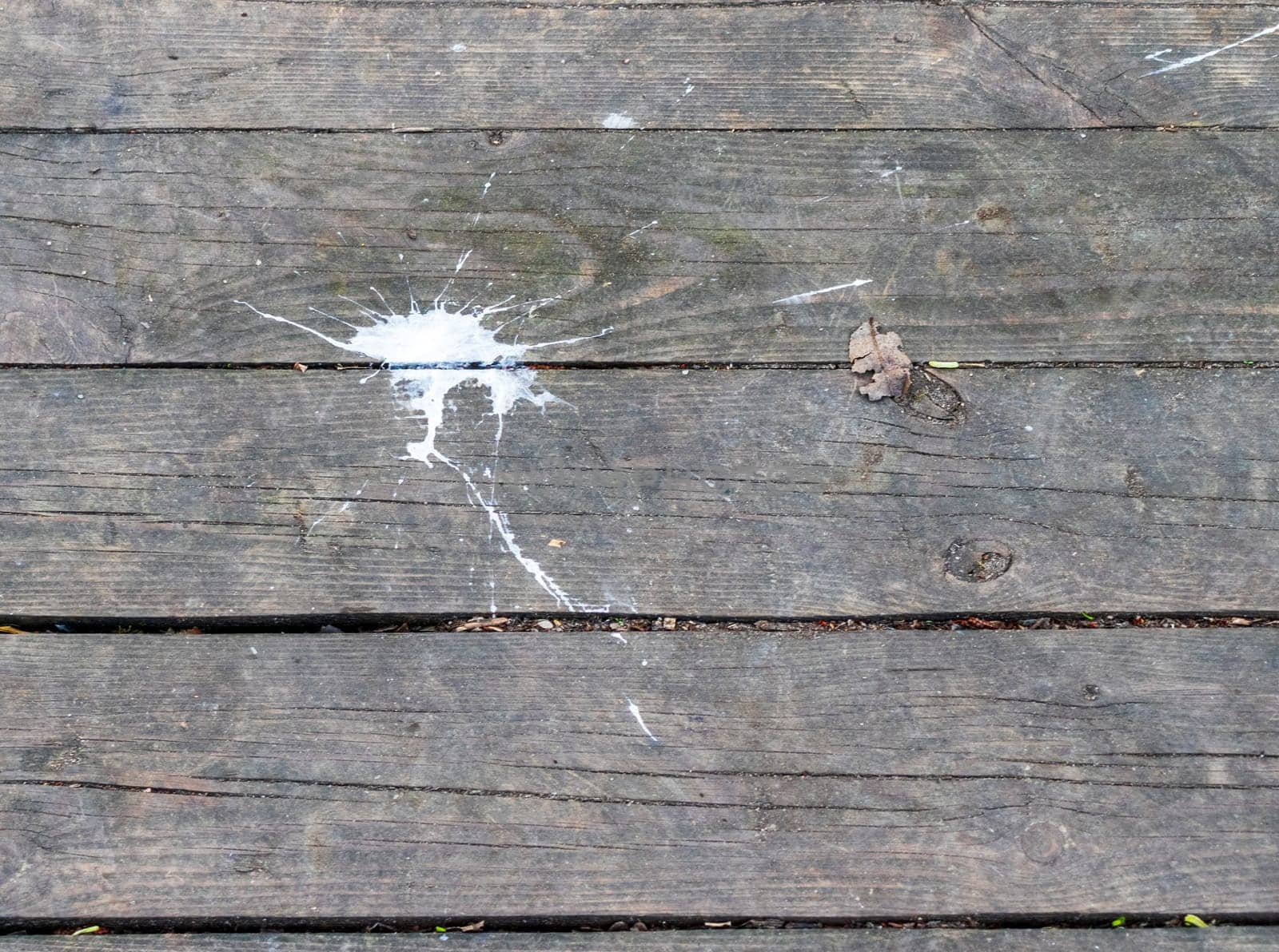 White stain on the wooden surface