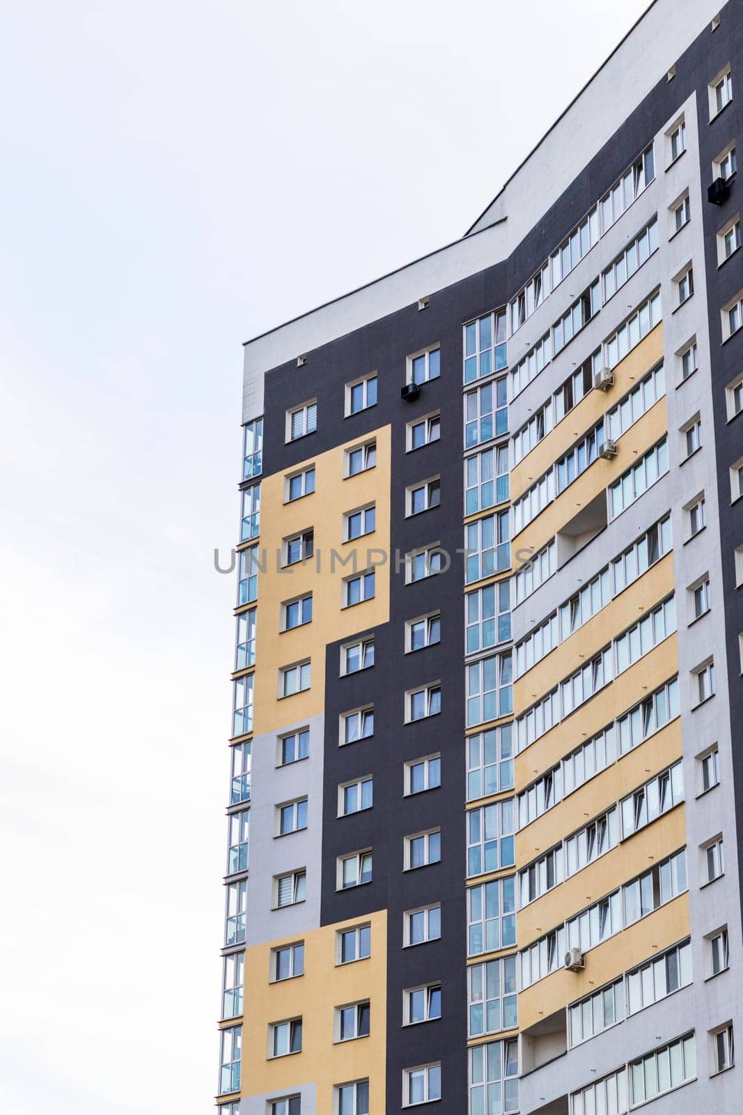 Facade of the urban, modern building