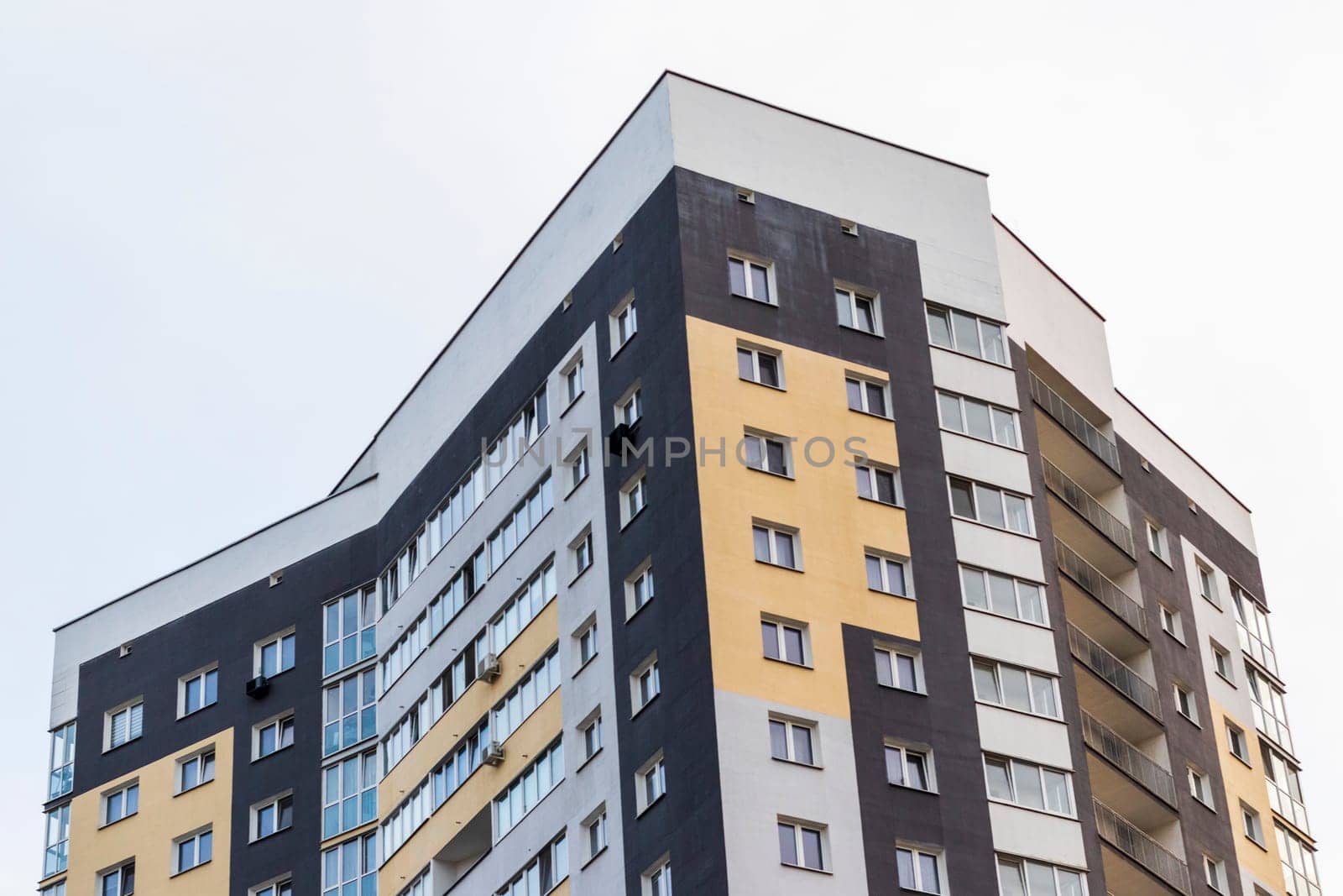 Facade of the urban, modern building