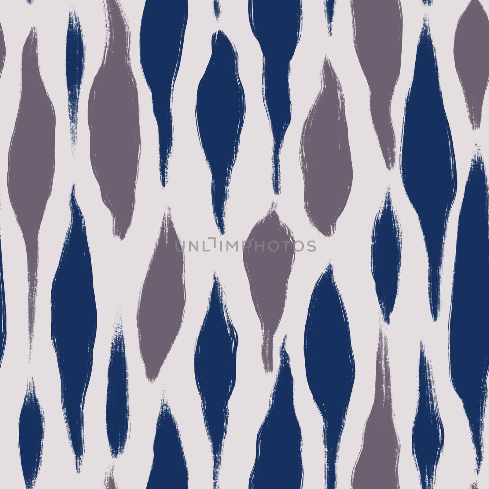 Hand drawn seamless pattern in trendy blue mauve colors. Simple modern comtemporary minimalist line brushstrokes, elegant purple mavy shapes in minimal design print, texture textile wrapping paper wallpaper ornament