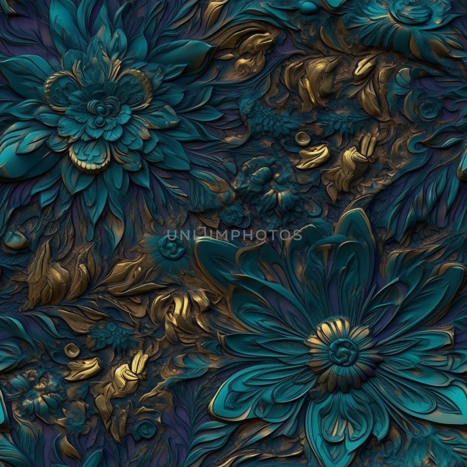 Beautiful elegant flower seamless pattern tile, created with generative AI