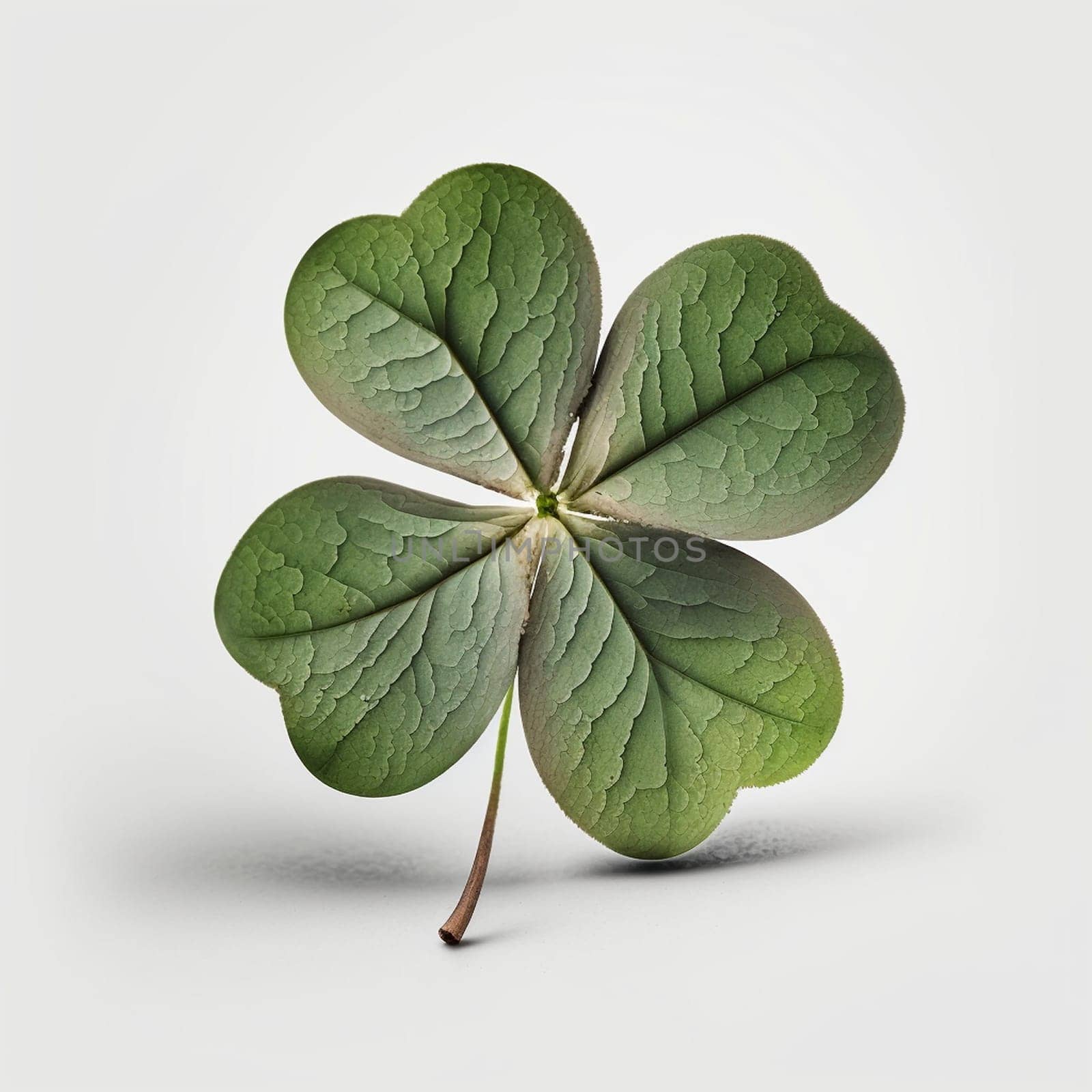 Clover leaves on the white background, created with generative AI