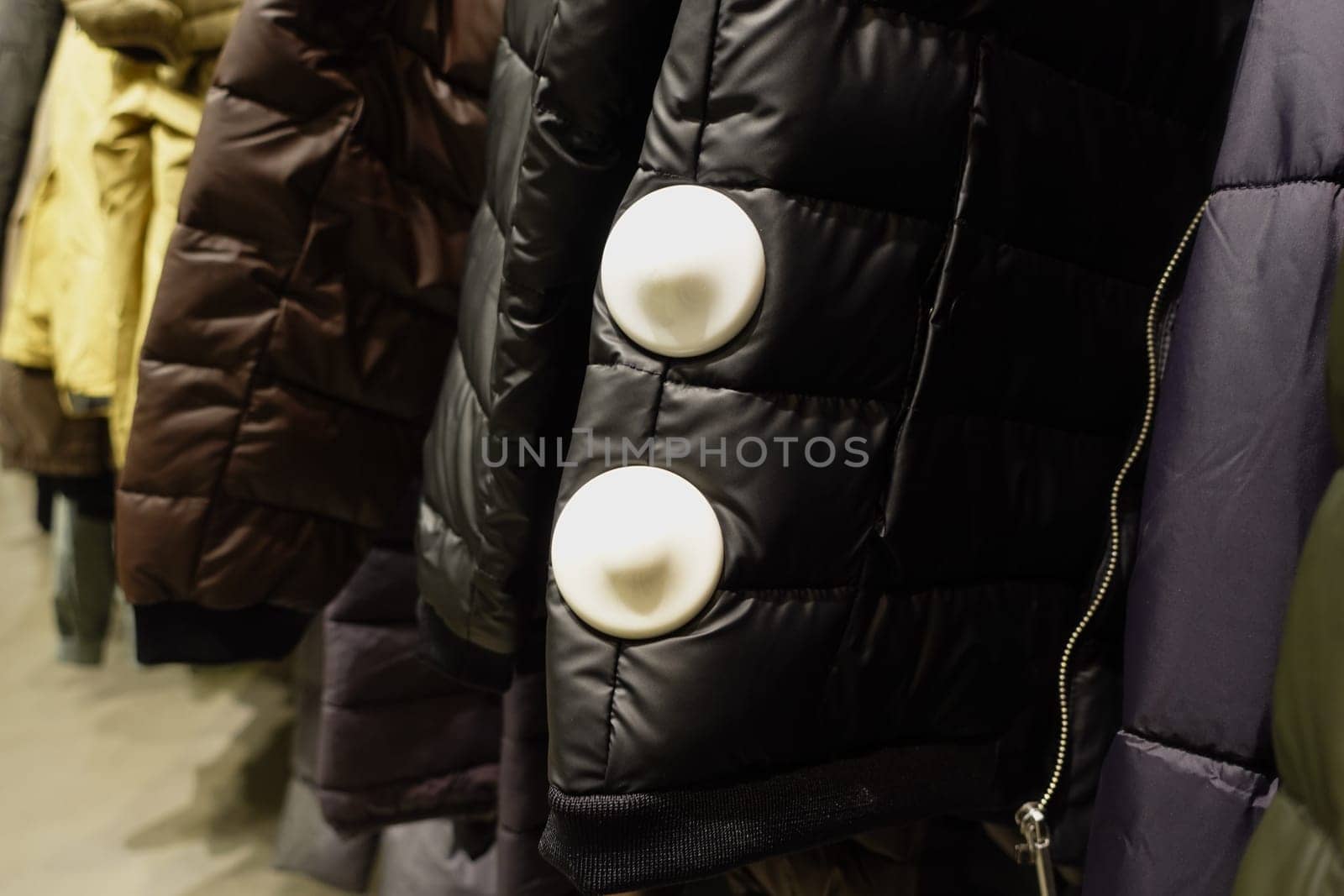 security alarm on cloths at store .