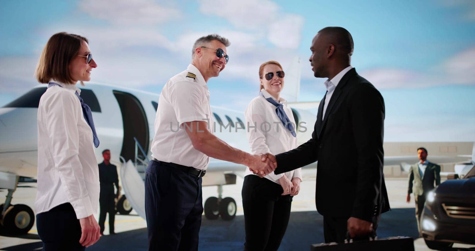 Luxury Travel For Successful VIP Guests At The Airport Today.