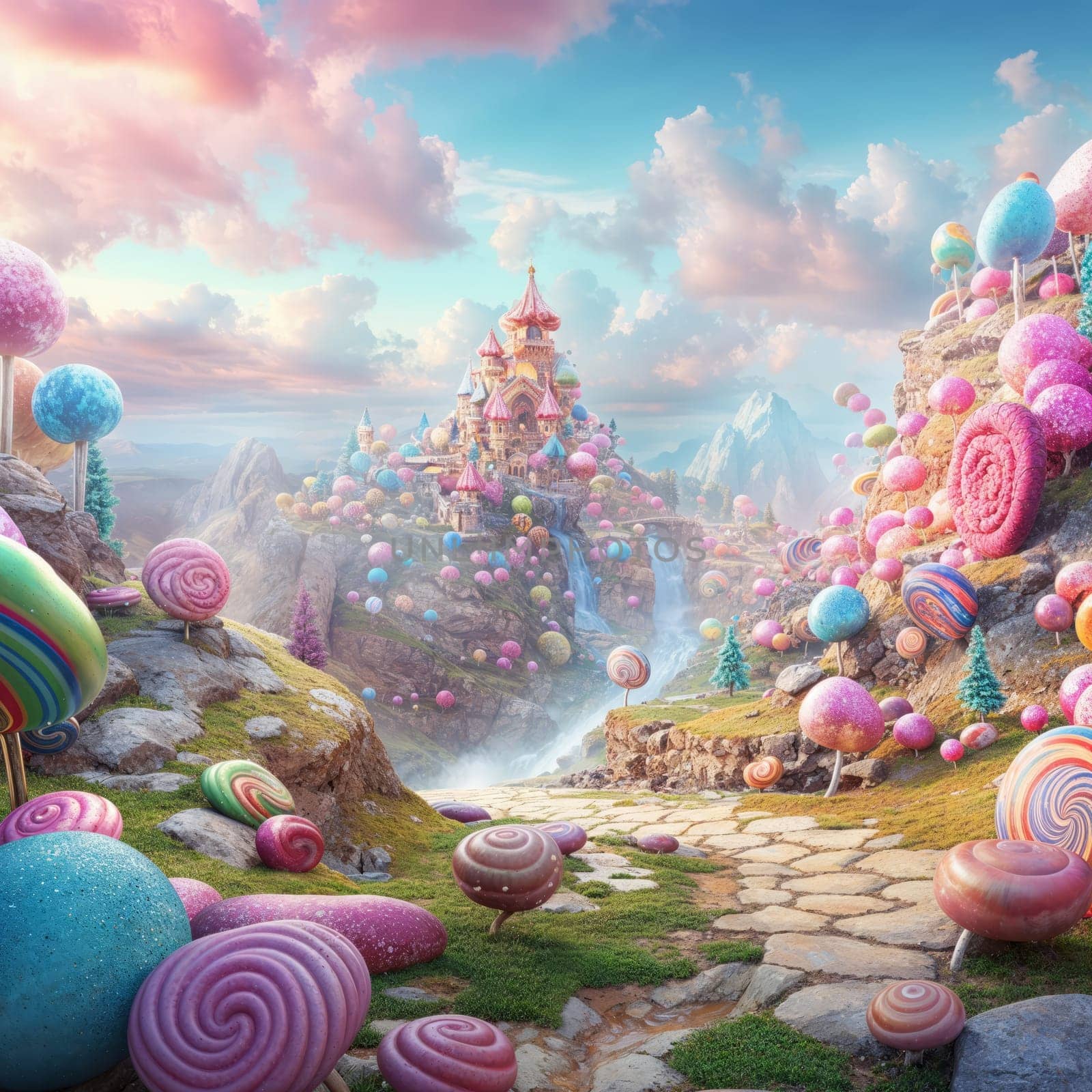 Embark on a journey to explore a vibrant, candyfilled landscape, bursting with color and limitless imagination