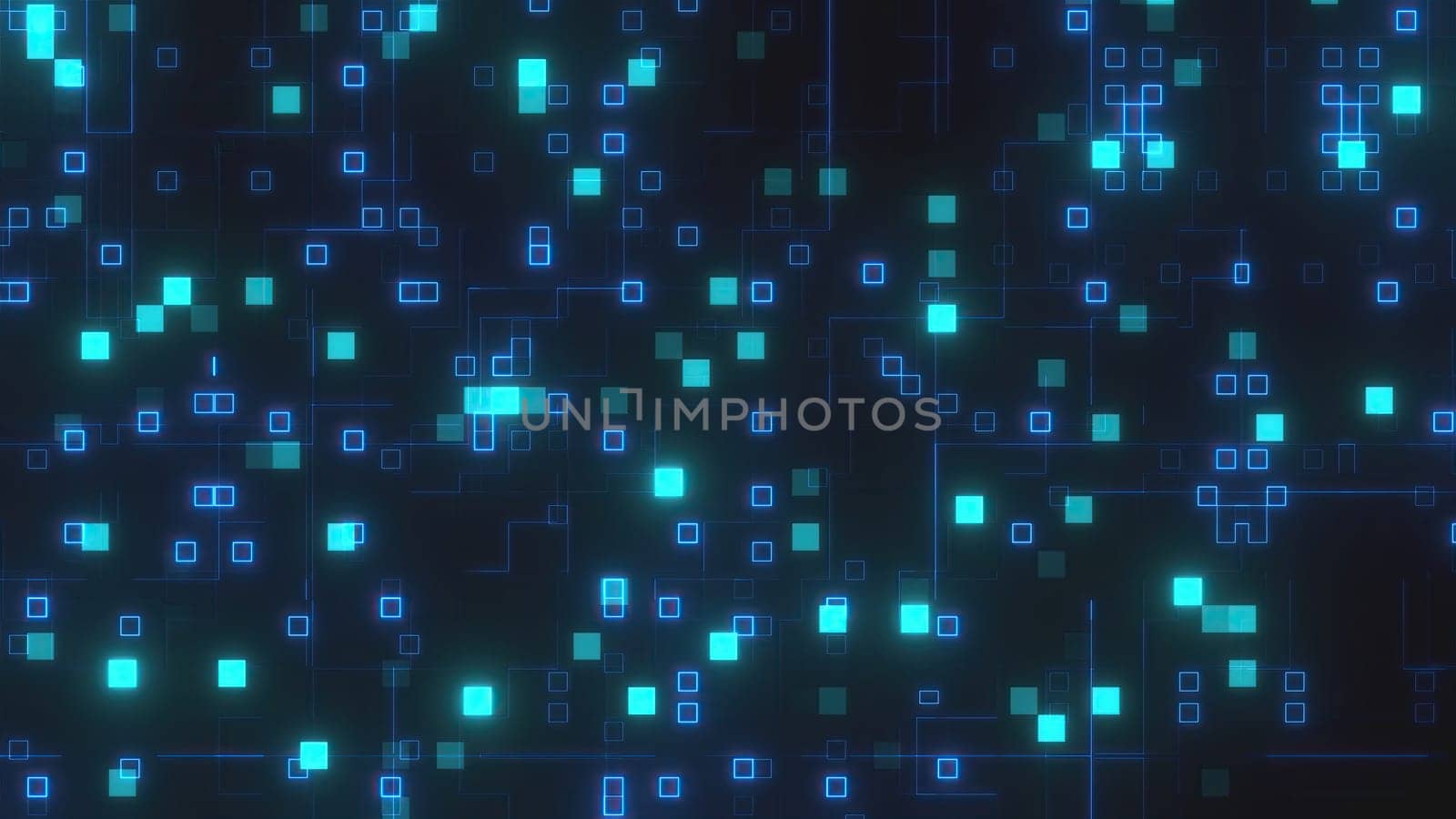 Digital backdrop with blocks and lines. Computer generated 3d render