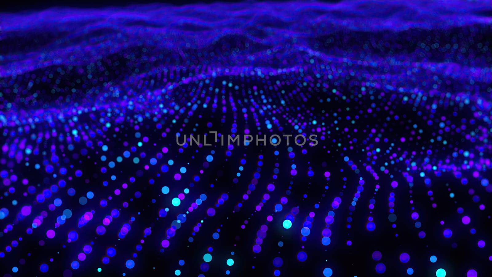 Luxurious wave particles. Computer generated 3d render