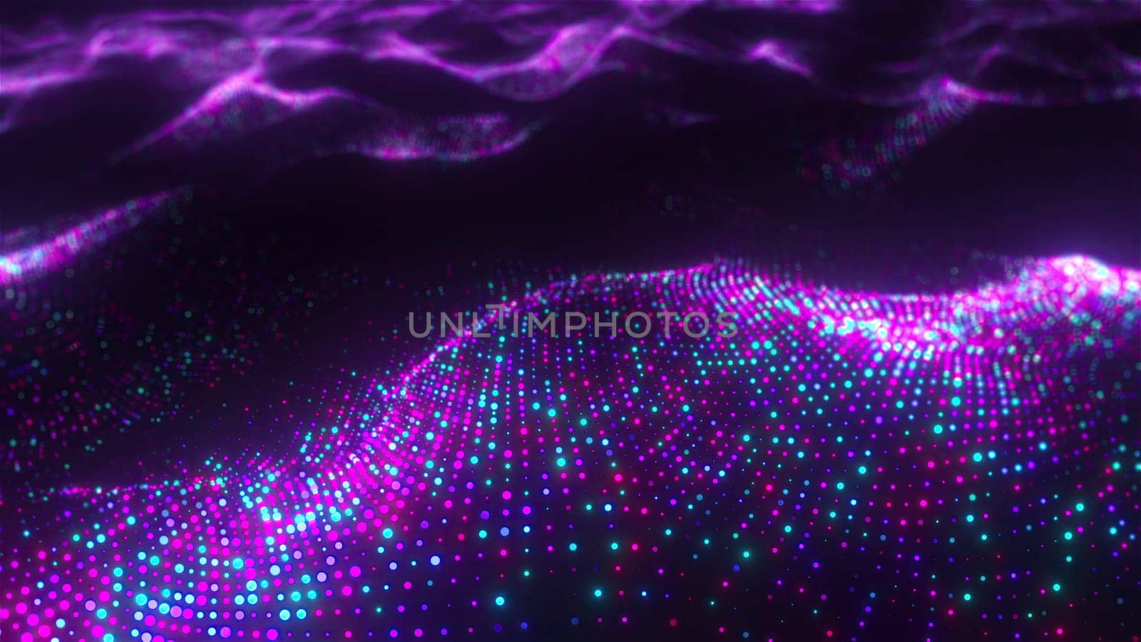 Luxurious wave particles. Computer generated 3d render