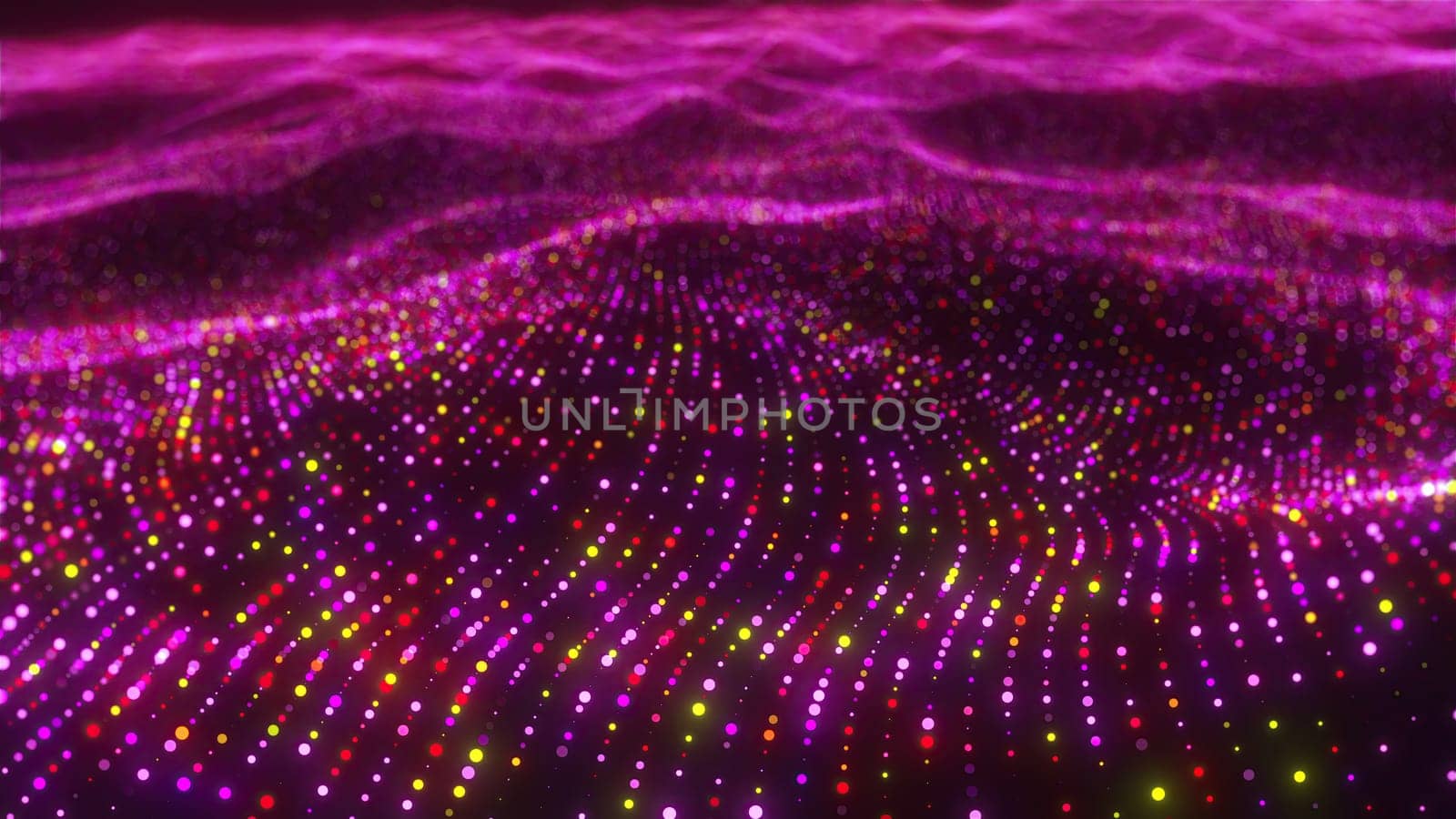 Luxurious wave particles. Computer generated 3d render