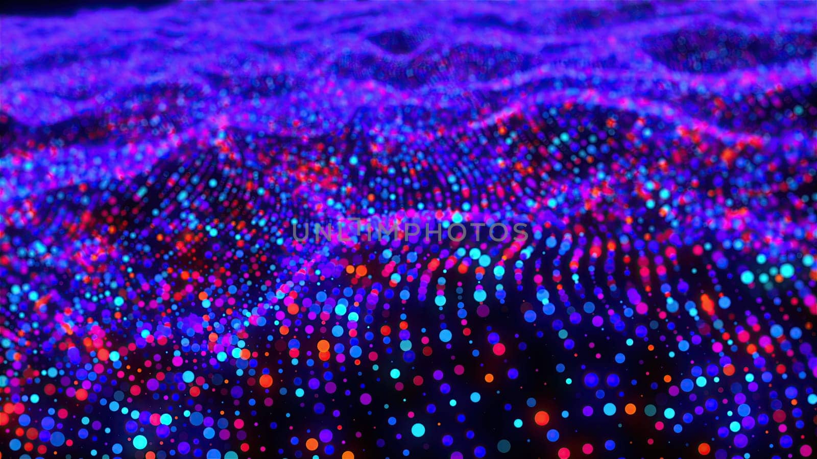 Luxurious wave particles. Computer generated 3d render