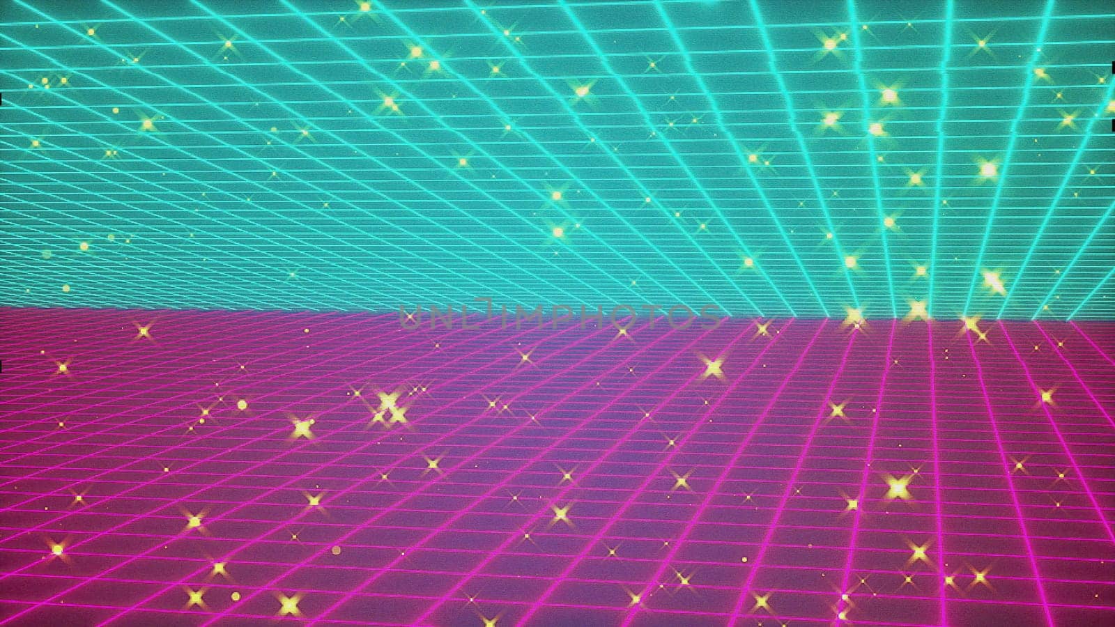 VHS retro neon background. Computer generated 3d render