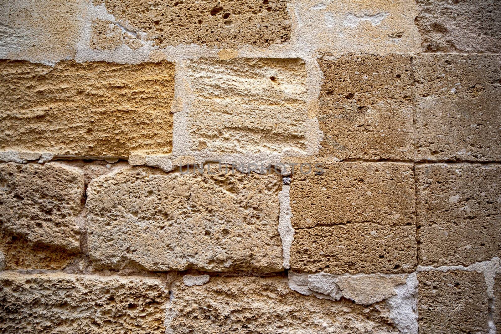 Close up of an old stone wall