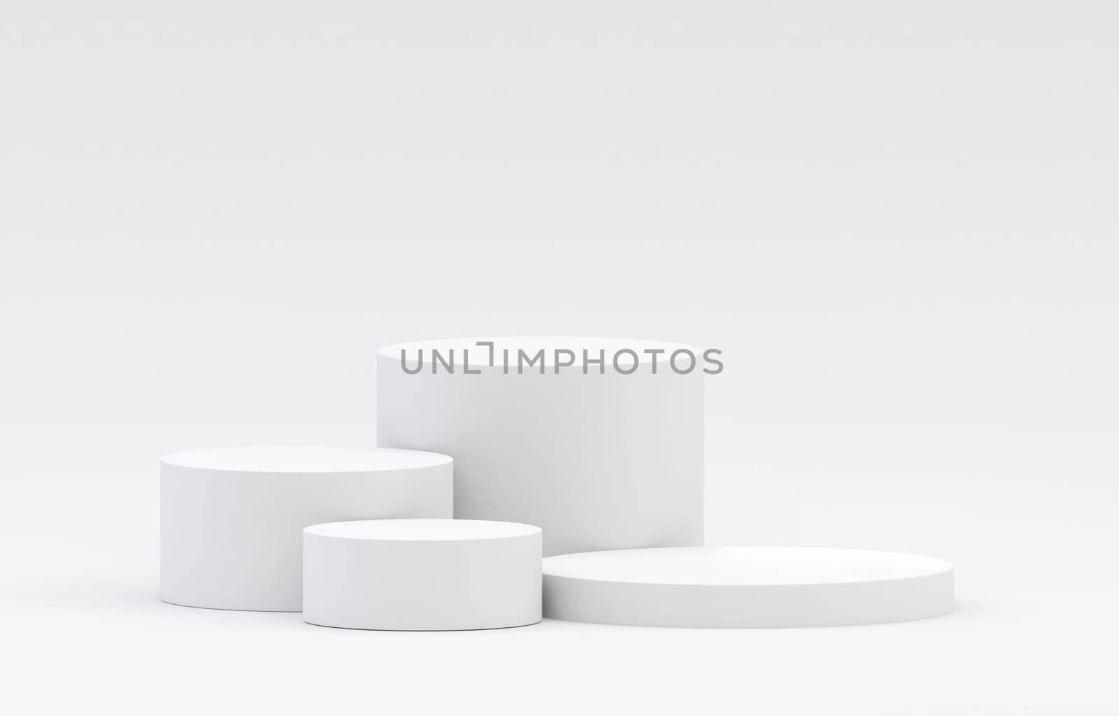 White product display podium in studio room, for display presentation