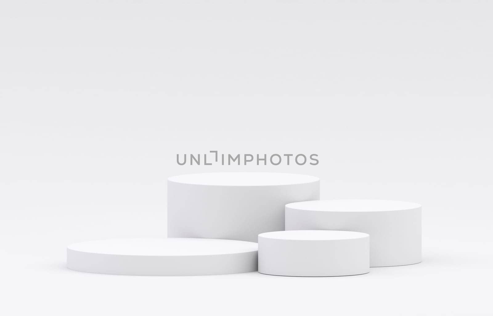 White product display podium in studio room, for display presentation