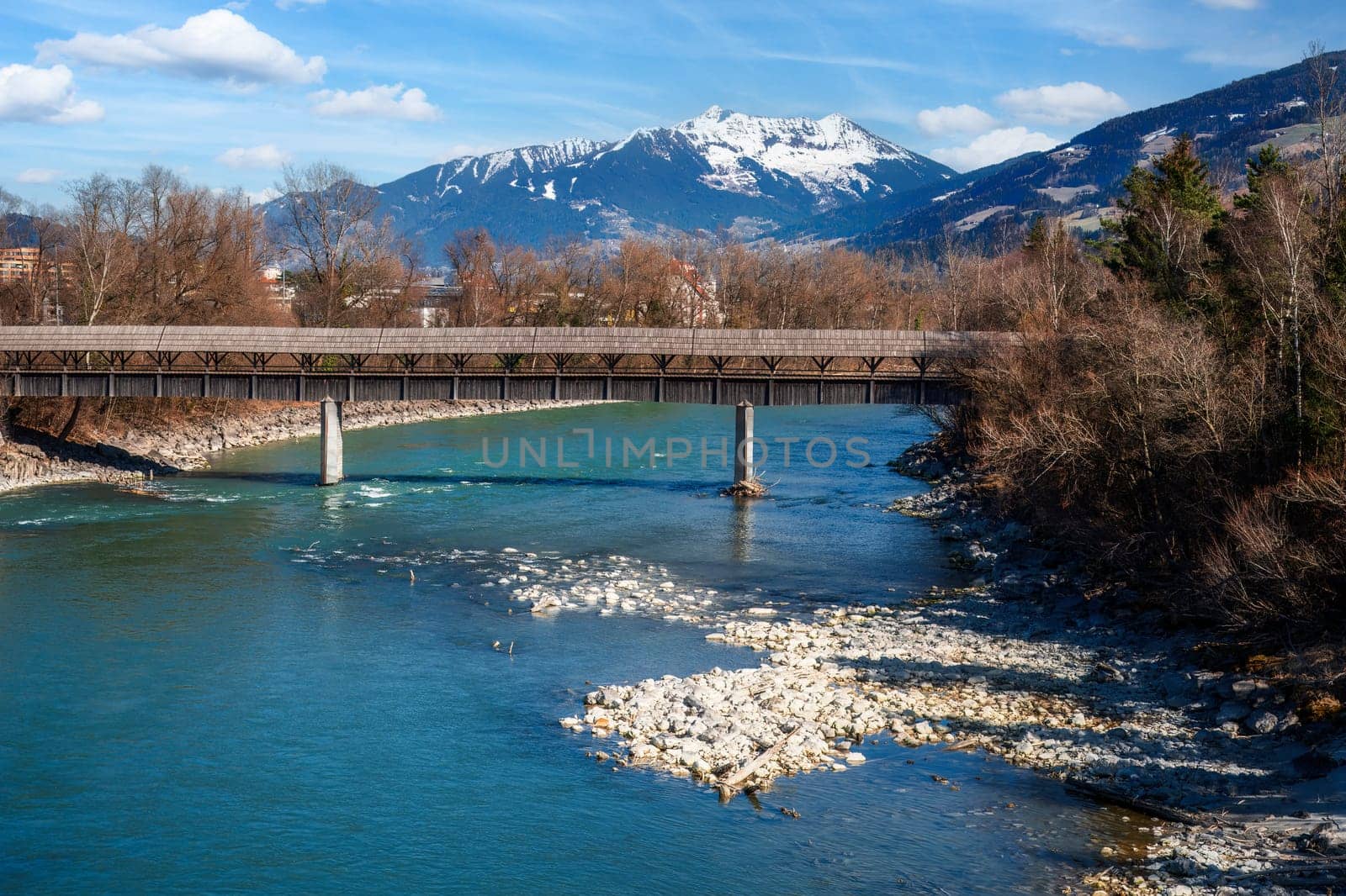 Bridge accross the Inn river in Hall in Tirol