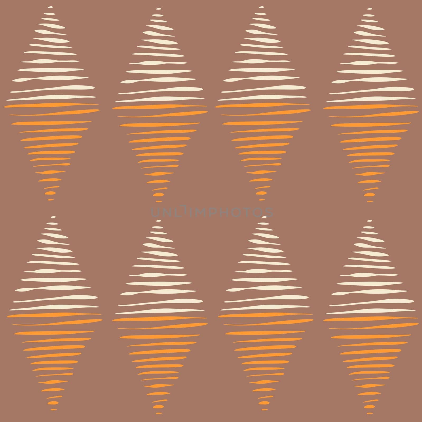 Hand drawn seamless pattern in argyle traditional classic style. Orange brown beige texture sketch lozenge, graphic preppy diamond print, textile abstract geometric diagonal art fabric