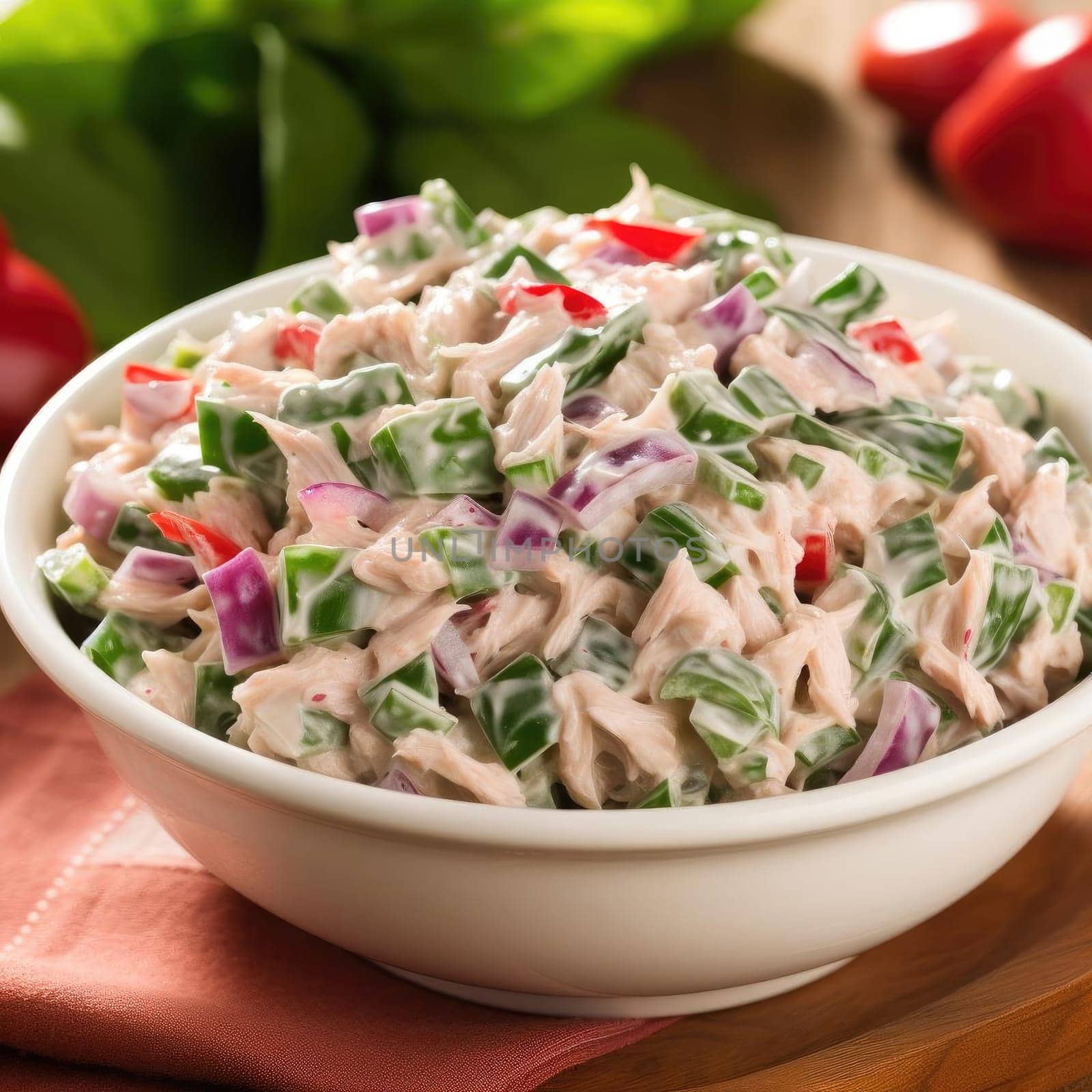 Tuna salad with mayonnaise and onion (ID: 001536)