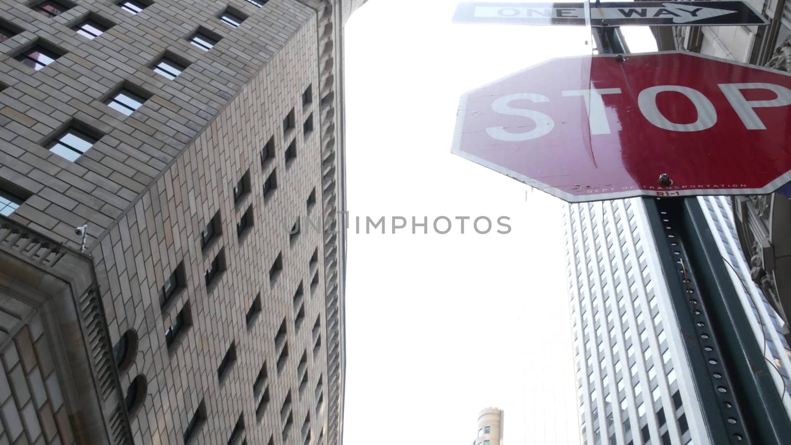 New York City, United States - 3 Sept 2023: Manhattan Downtown Financial District urban architecture. American Federal Reserve Bank building near Wall street Stock Exchange. USA Federal Reserve System