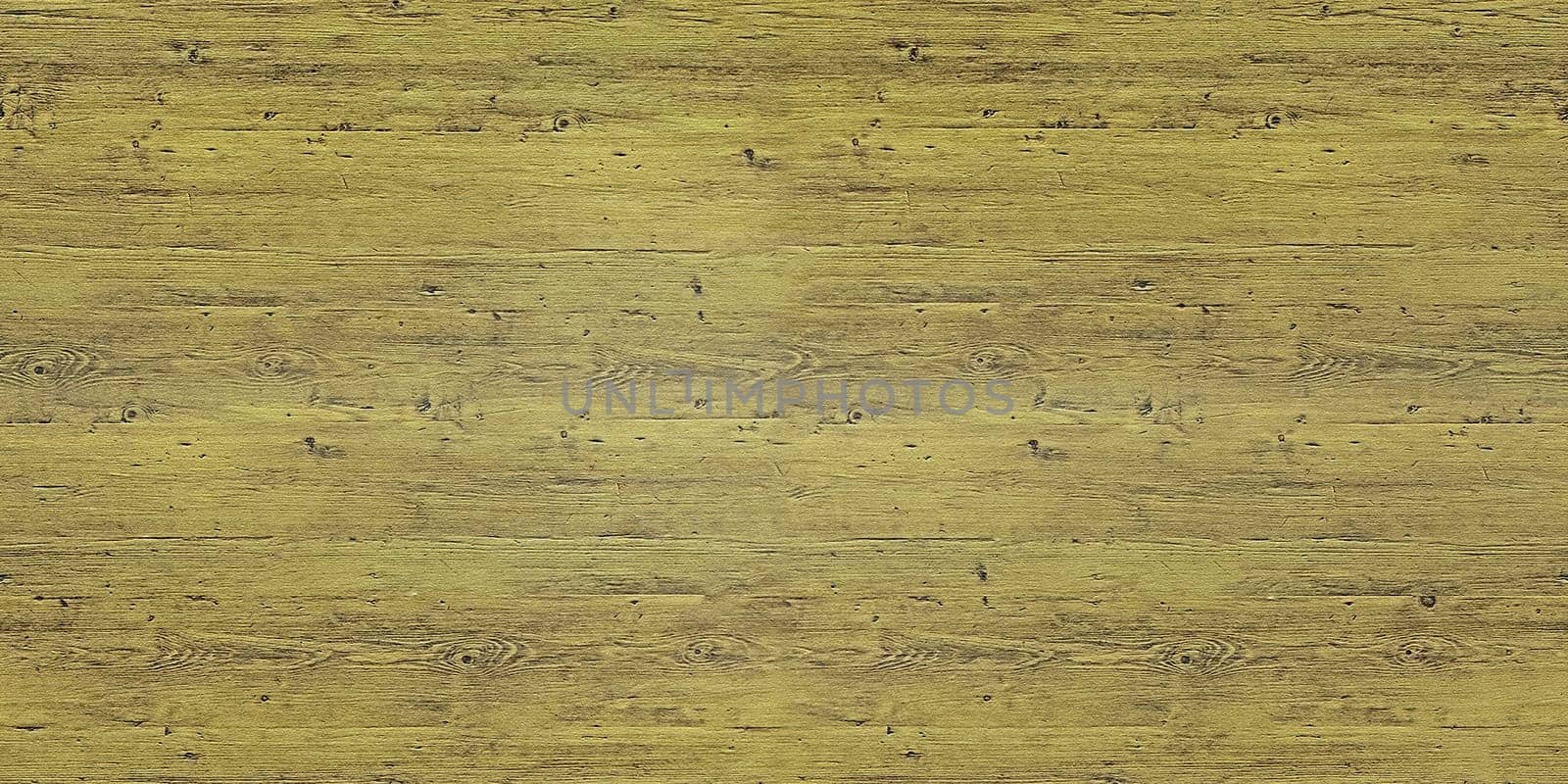 Horizontal wooden planks showing knots and a grunge texture form a yellow background