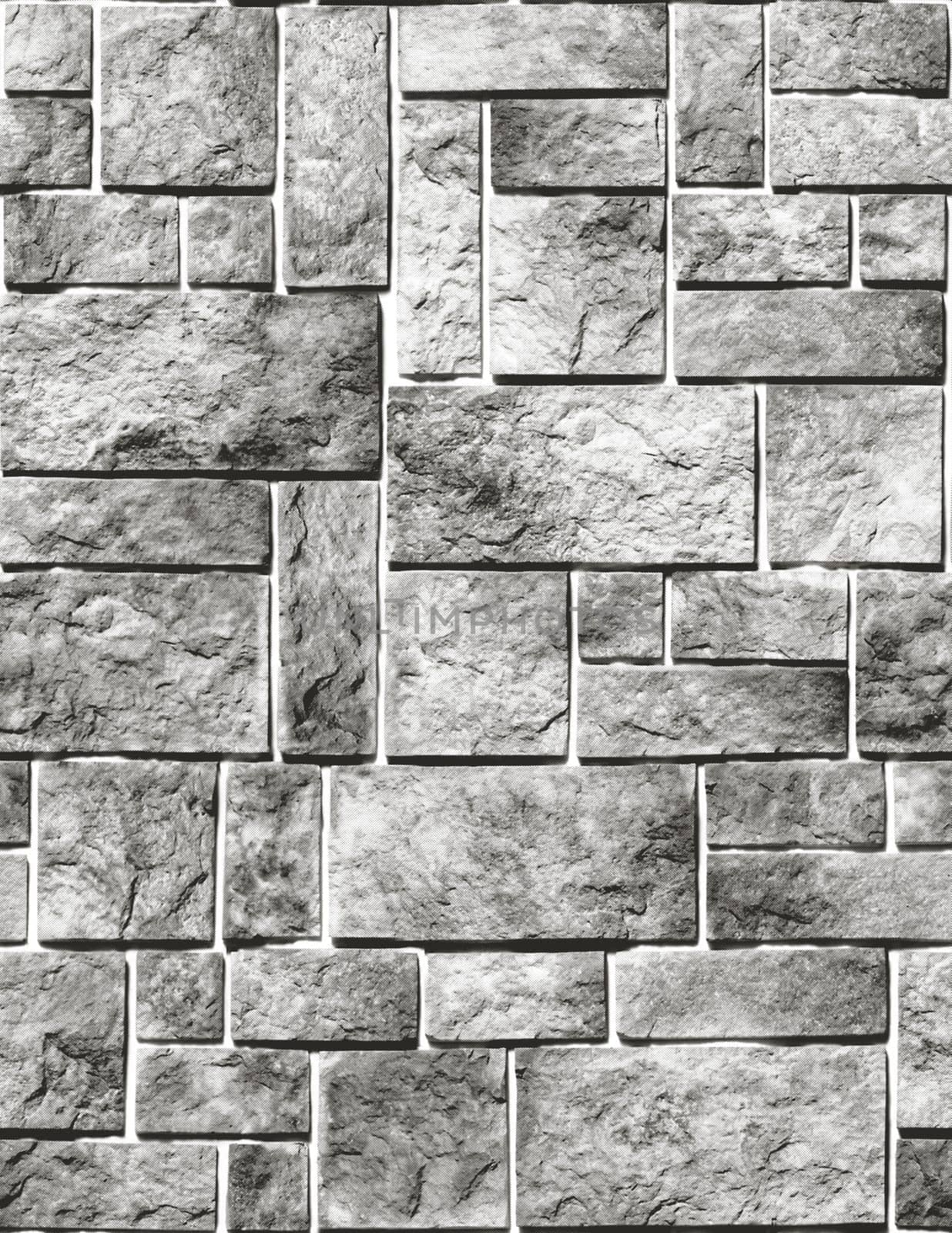 Seamless texture of a grey stone wall, creating a tileable background ideal for various design applications