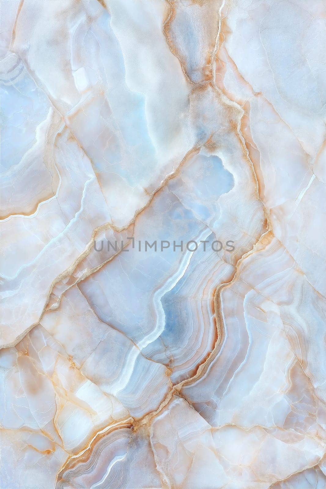 A high-quality close-up of a light blue marble surface with delicate golden veins, ideal for sophisticated backgrounds and creative design projects.