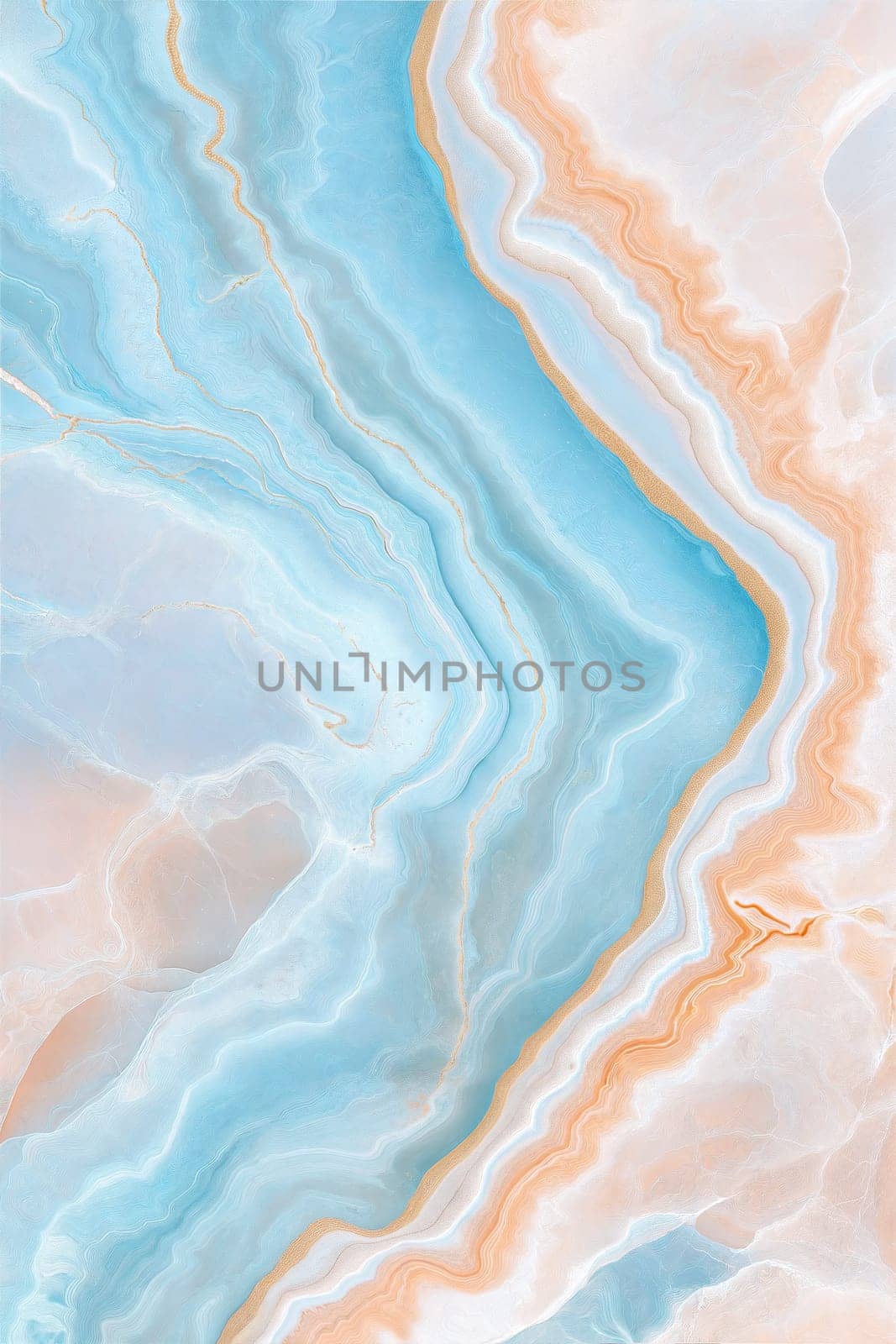 A serene blue and orange marble background featuring smooth waves and delicate textures, perfect for abstract, stone, or decorative designs. Ideal for adding a calm and luxurious touch.