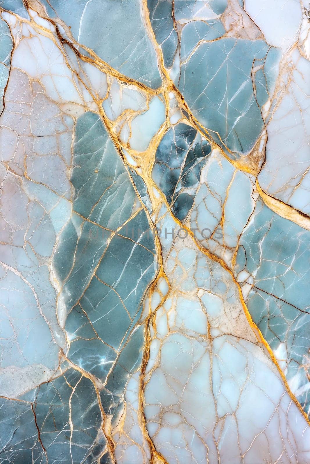 Elegant lilac blue marble background featuring intricate cracks and golden veins, perfect for luxurious design, textures, and creative projects.
