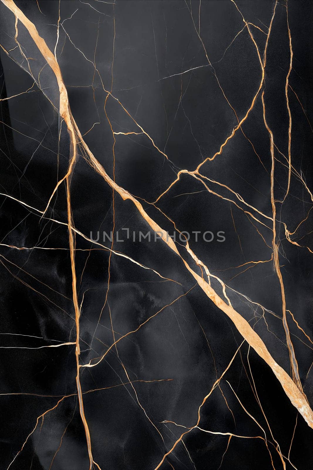 A high-detailed black marble background featuring striking gold veins, offering a luxurious and sophisticated texture perfect for modern and elegant design projects.