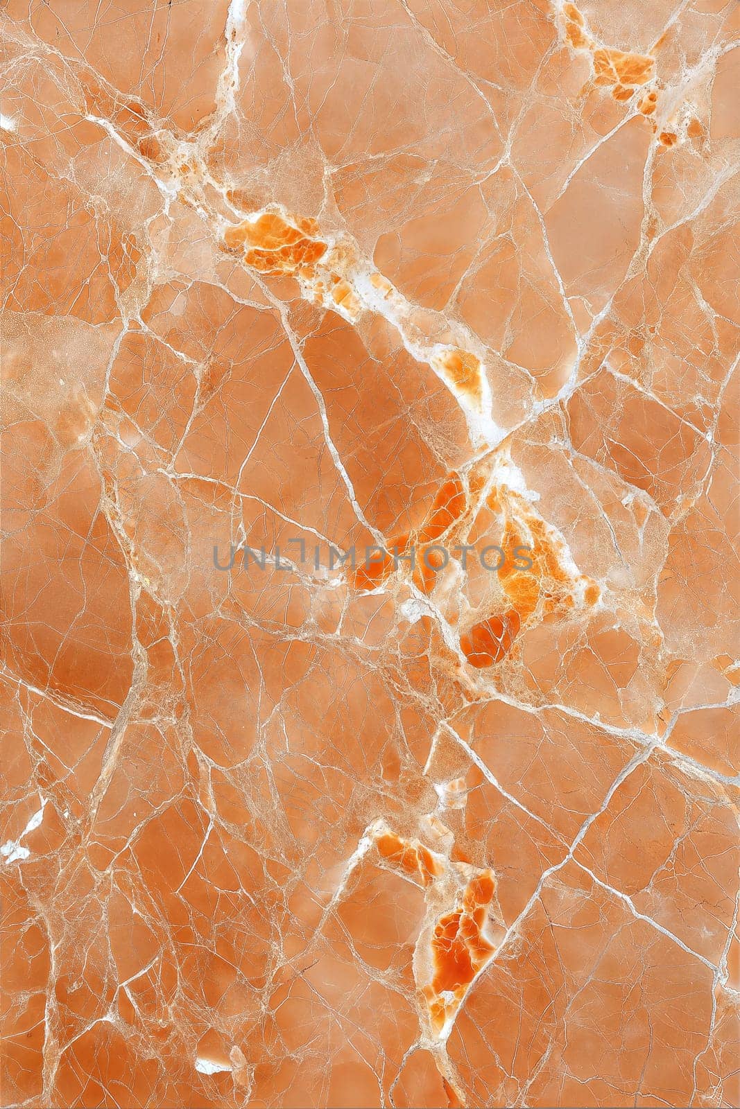 A realistic brown marble background featuring vibrant orange veins and high detail, perfect for adding a luxurious and organic texture to design projects.