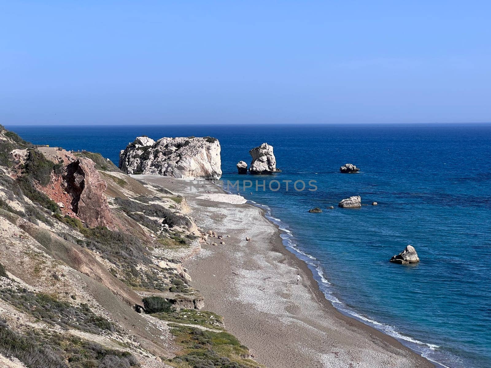 Best beaches of Cyprus - Petra tou Romiou, famous as a birthplace of Aphrodite. High quality photo