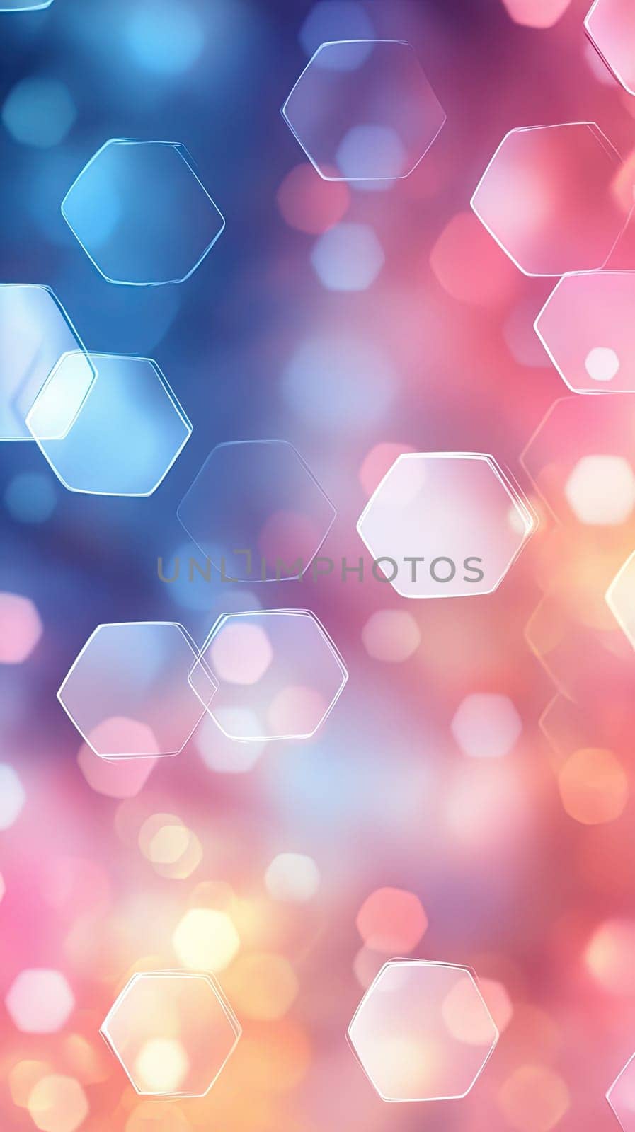 A background featuring a hexagonal pattern combined with soft pastel gradients. This design evokes a dreamy and gentle atmosphere, characterized by smooth textures and minimalistic elegance.