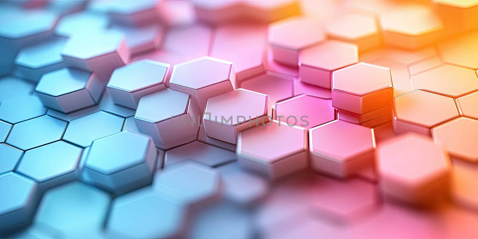 Experience a gentle atmosphere with this abstract background featuring hexagonal patterns in soft pastel gradients.
