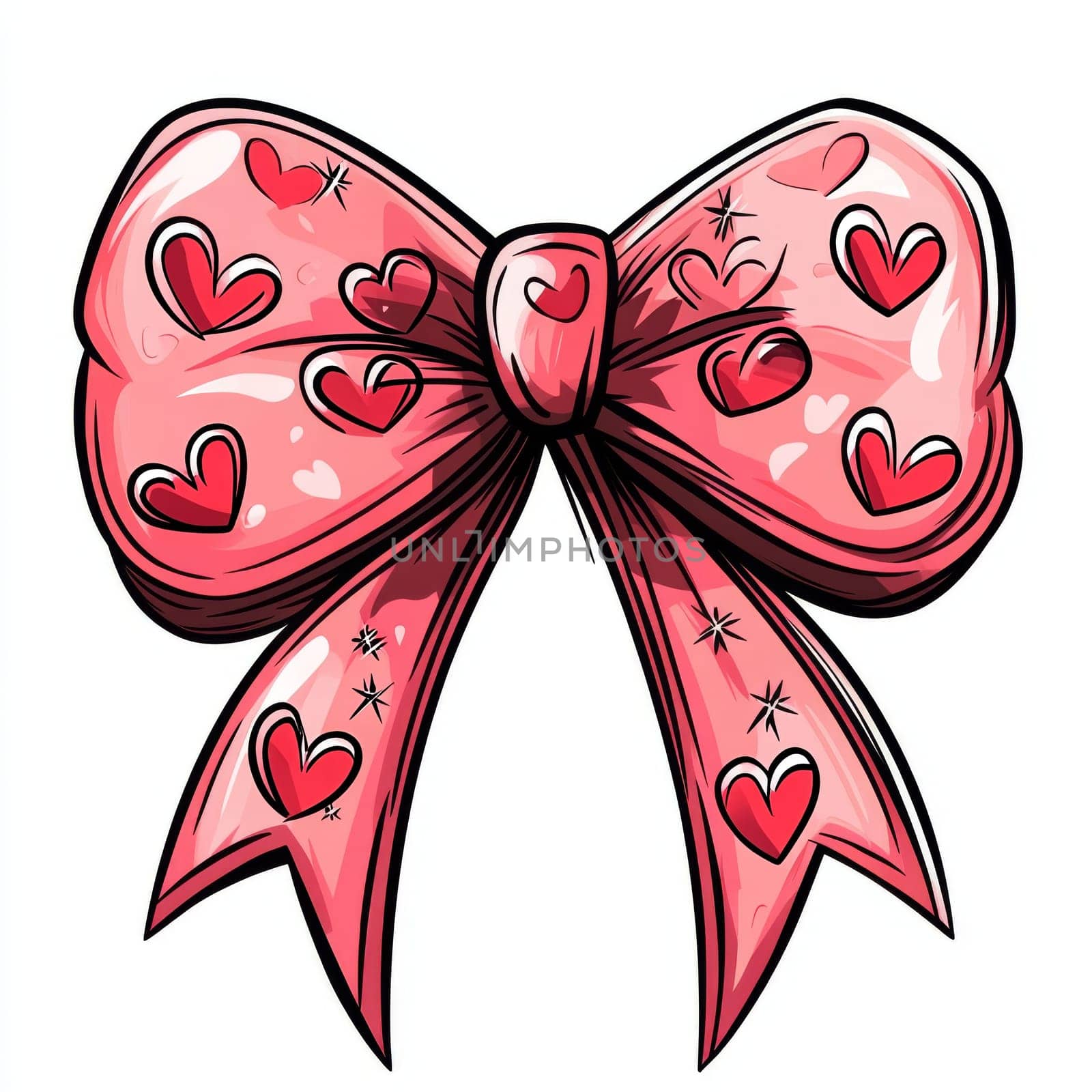 This delightful coquette bow features oversized loops and a cheerful heart pattern, ideal for adding charm to Valentine's Day decor.