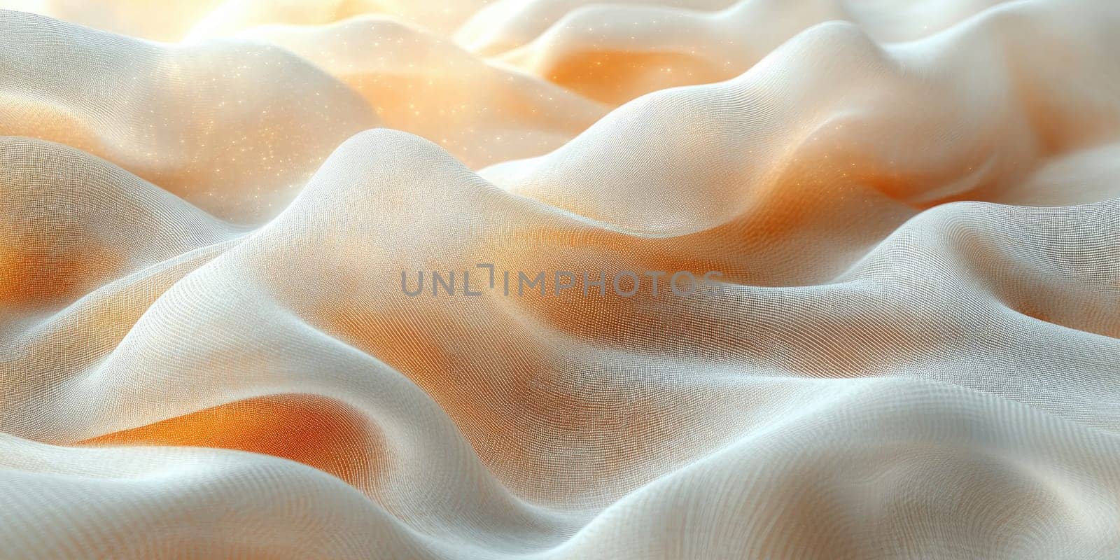This abstract background showcases subtle fabric textures with flowing lines in warm beige and cream tones, creating a minimalistic, sophisticated atmosphere. Ideal for elegant design projects.