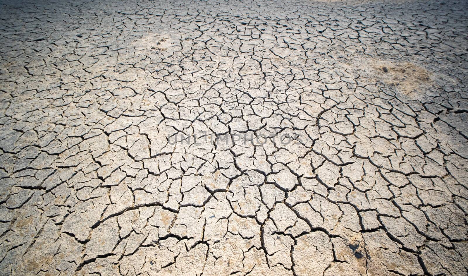 Dry cracked earth in Crimea peninsula is causing drought