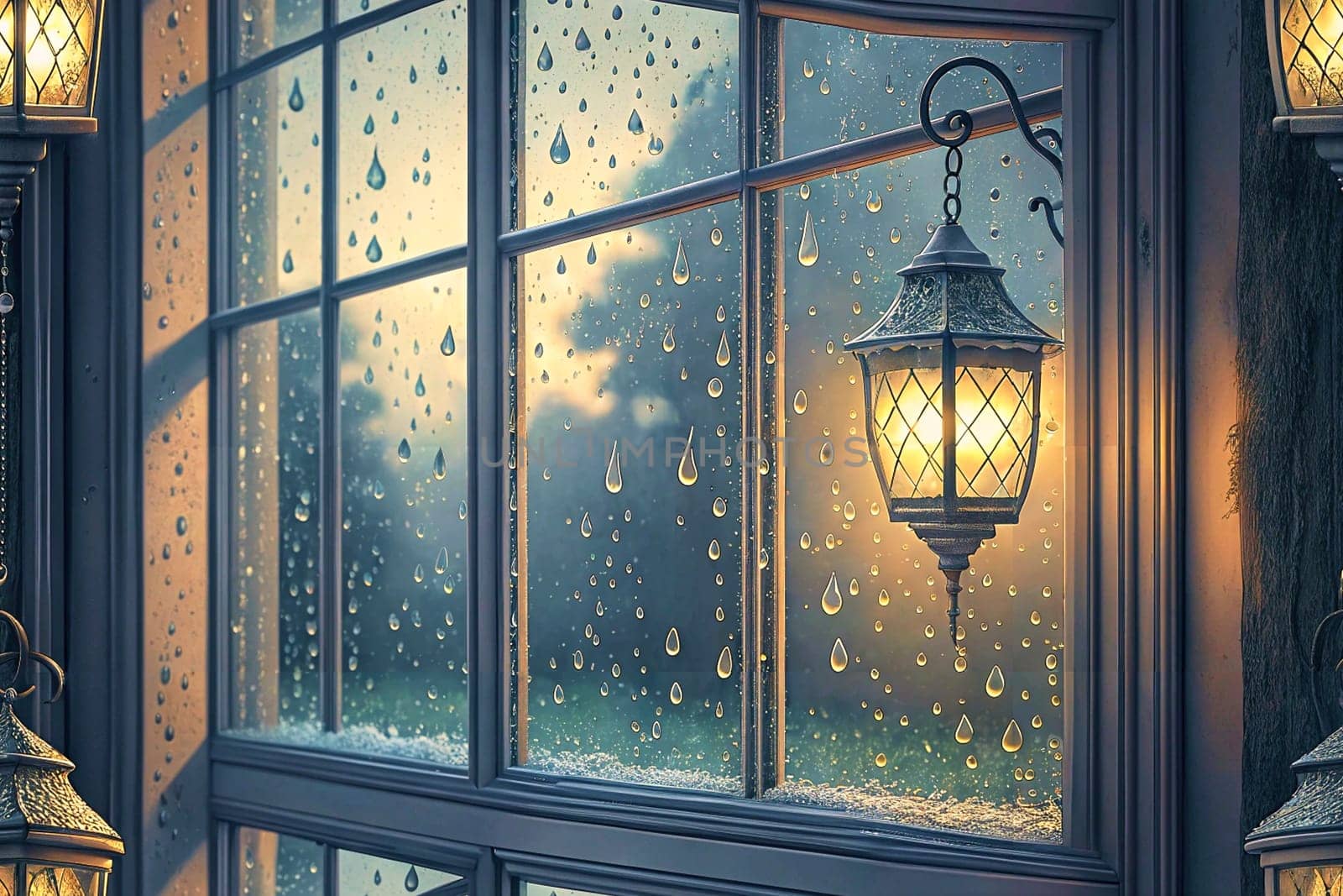 of weather, a period of time, or an area, having a great deal of rainfall