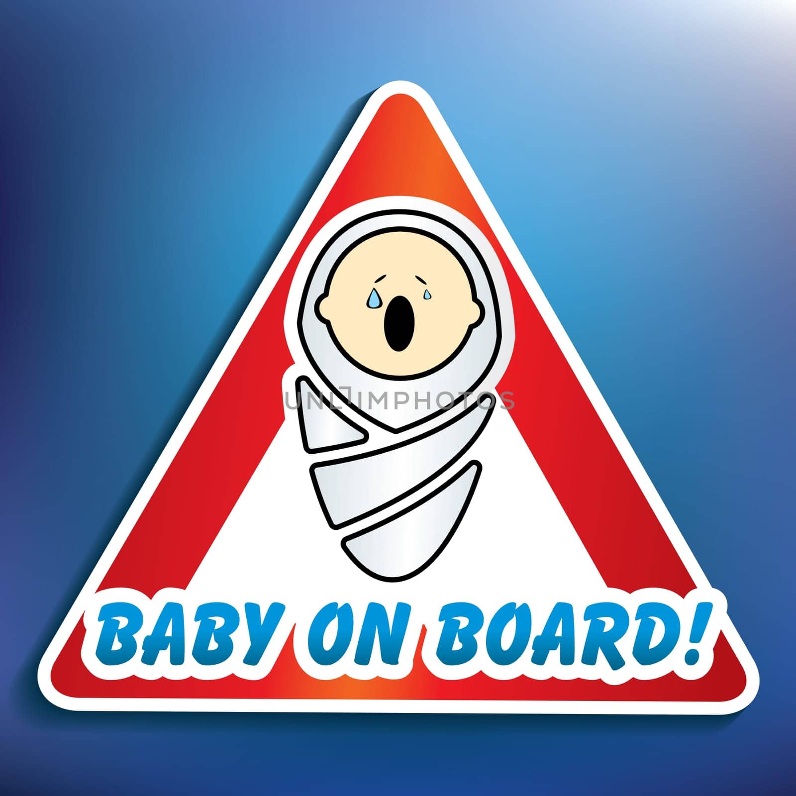 Baby on board sticker - vector illustration