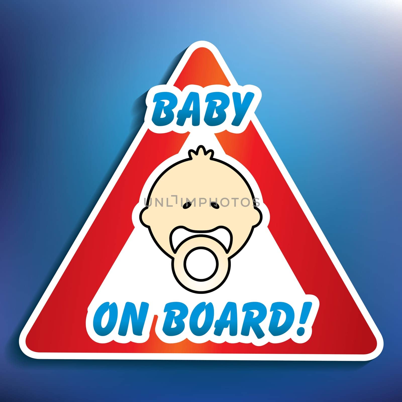 Baby on board sticker - vector illustration