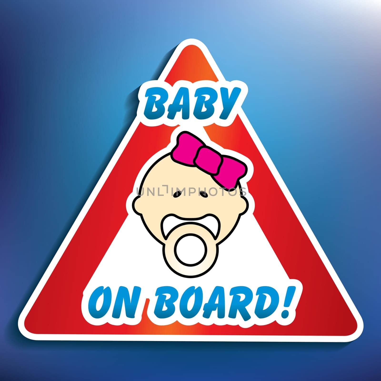 Baby on board sticker - vector illustration