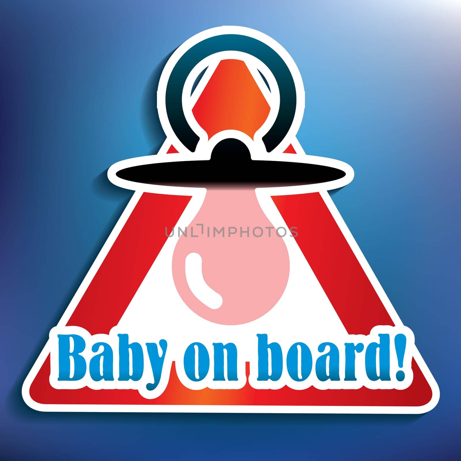 Baby on board sticker - vector illustration