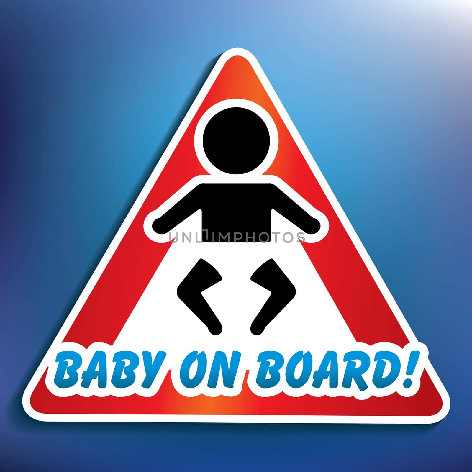 Baby on board sticker - vector illustration