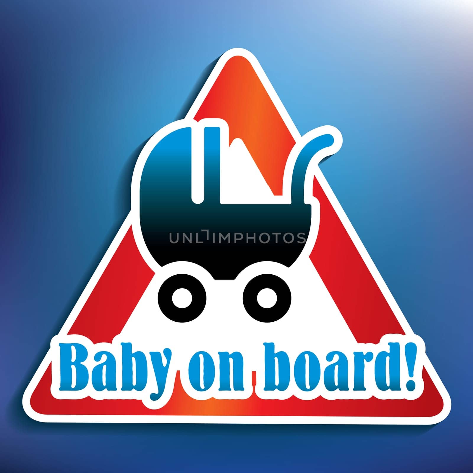 Baby on board sticker - vector illustration